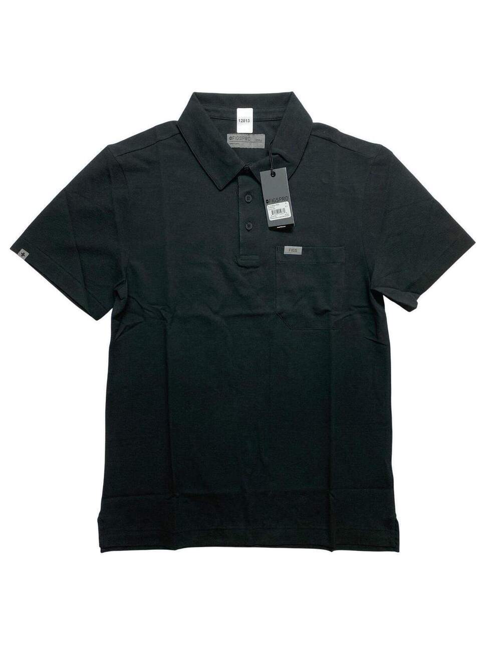 NWT 2 Mens Medium Figs Pro Technical Pique Scrub Polo - Navy & Black